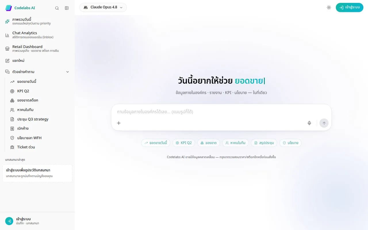 Codelabs LLM — ผู้ช่วย AI ข้อมูลภายในองค์กร